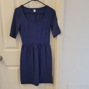 Old Navy Navy Striped Mini Dress